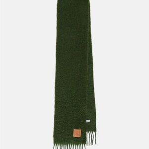 Loewe Green Fringe Scarf Timeless Accessory